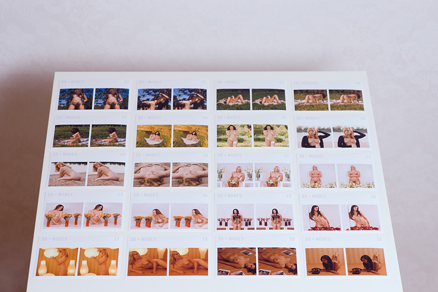 Set von Stereokarten mit Aktfotos aus dem Buchpaket von 3D NUDES by Christian Feist